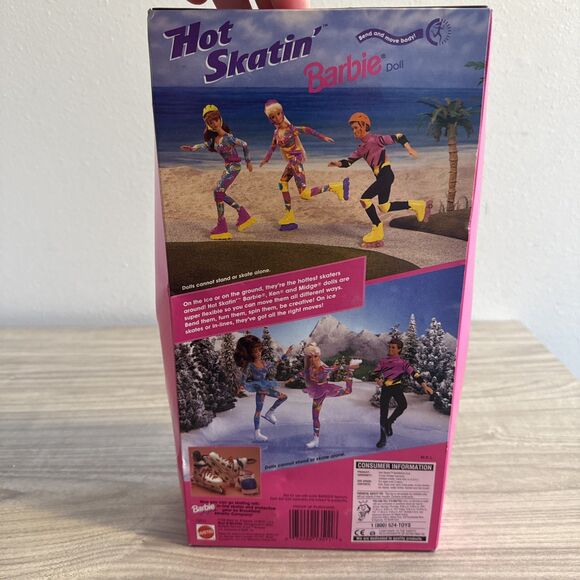 Vintage Hot Skatin Barbie #13511 Ice Skates Rollerblades 1994 Mattel NIB NRFB - Picture 8 of 10